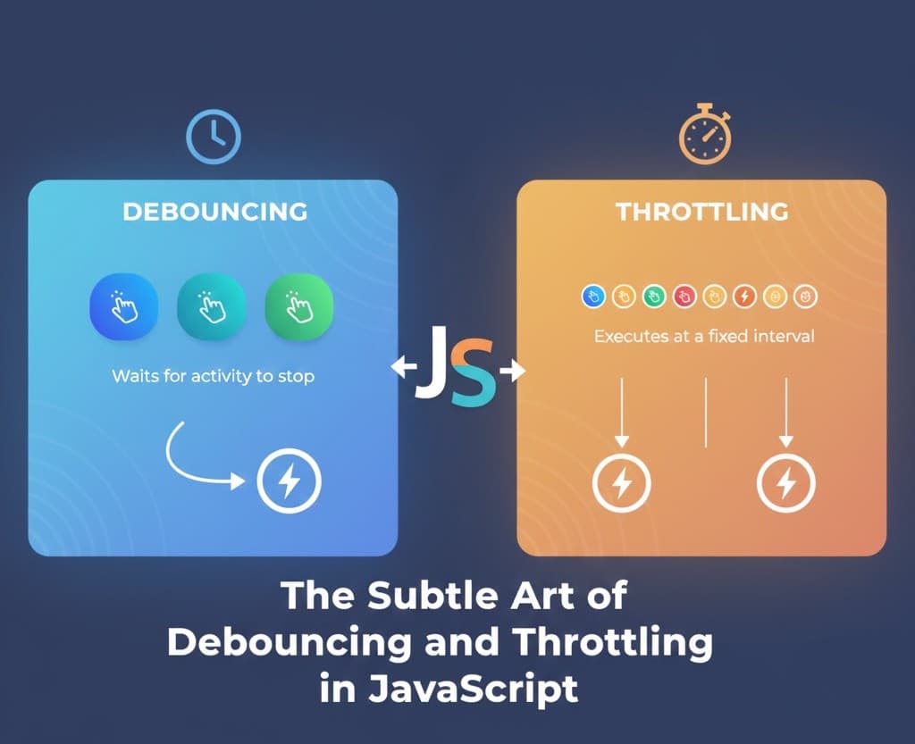 Illustration of throttle vs debounce timing functions